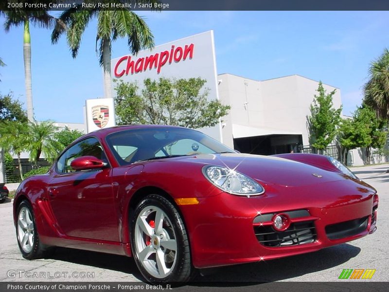 Ruby Red Metallic / Sand Beige 2008 Porsche Cayman S