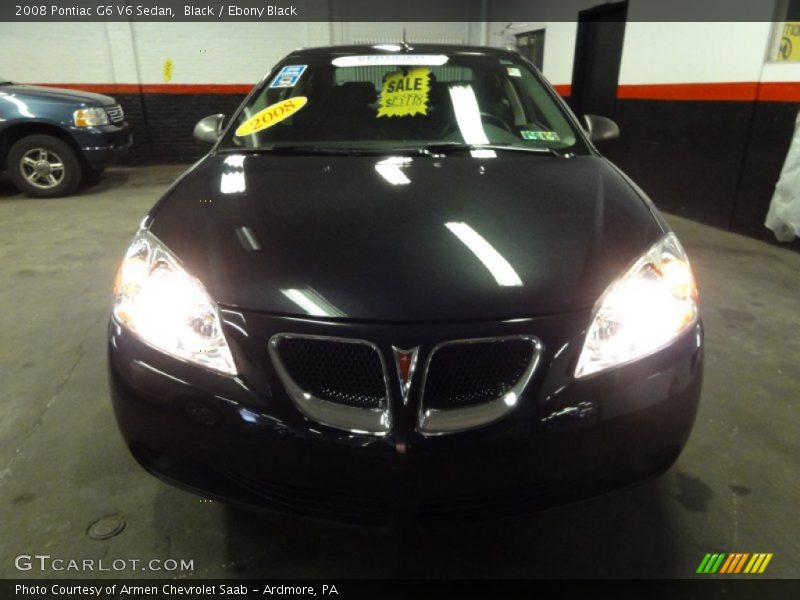 Black / Ebony Black 2008 Pontiac G6 V6 Sedan