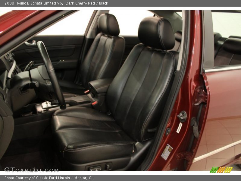 Dark Cherry Red / Black 2008 Hyundai Sonata Limited V6