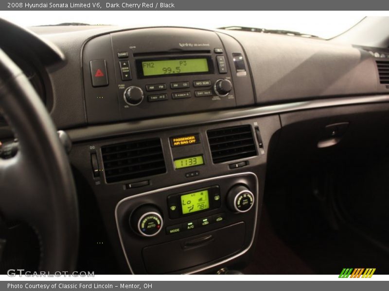 Dark Cherry Red / Black 2008 Hyundai Sonata Limited V6