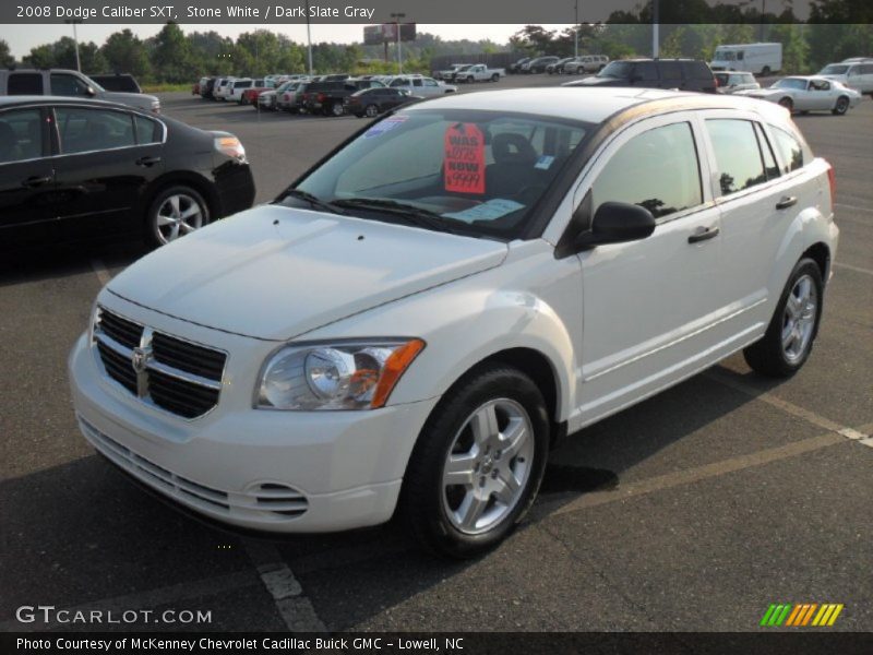 Stone White / Dark Slate Gray 2008 Dodge Caliber SXT