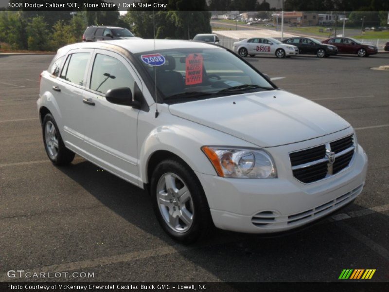 Stone White / Dark Slate Gray 2008 Dodge Caliber SXT