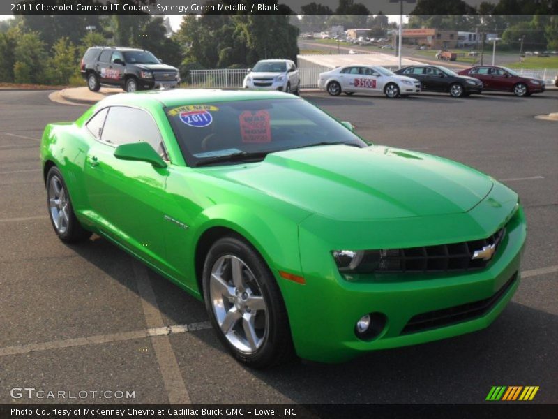 Synergy Green Metallic / Black 2011 Chevrolet Camaro LT Coupe