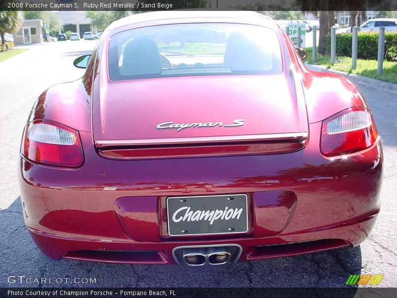 Ruby Red Metallic / Sand Beige 2008 Porsche Cayman S