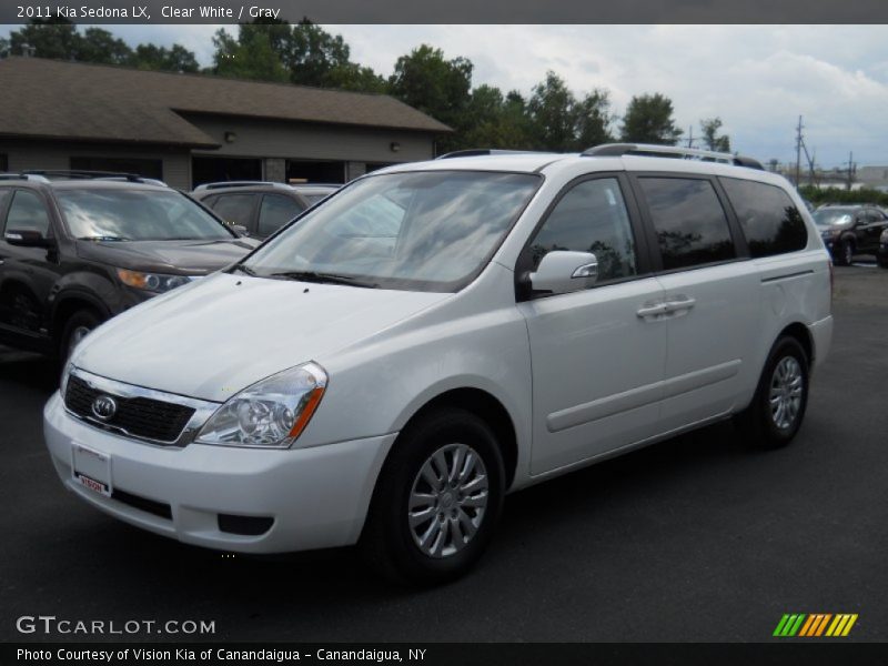 Clear White / Gray 2011 Kia Sedona LX