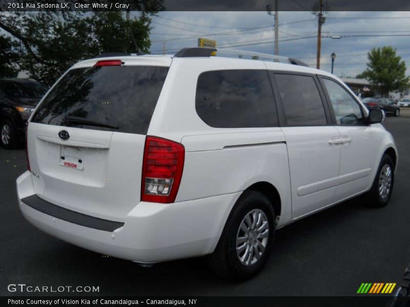 Clear White / Gray 2011 Kia Sedona LX