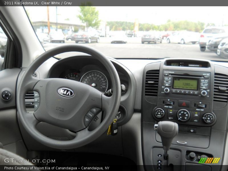 Clear White / Gray 2011 Kia Sedona LX