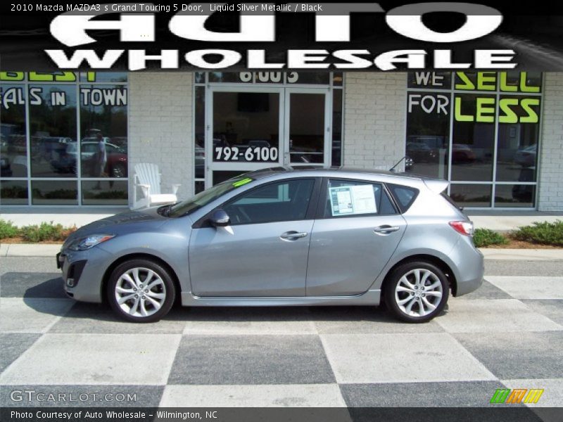 Liquid Silver Metallic / Black 2010 Mazda MAZDA3 s Grand Touring 5 Door
