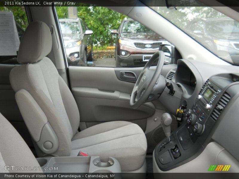 Clear White / Gray 2011 Kia Sedona LX