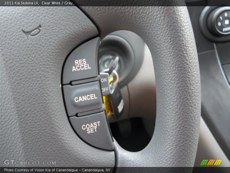 Clear White / Gray 2011 Kia Sedona LX