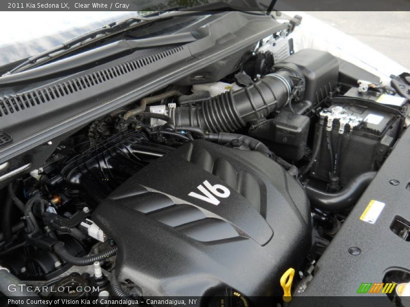 Clear White / Gray 2011 Kia Sedona LX