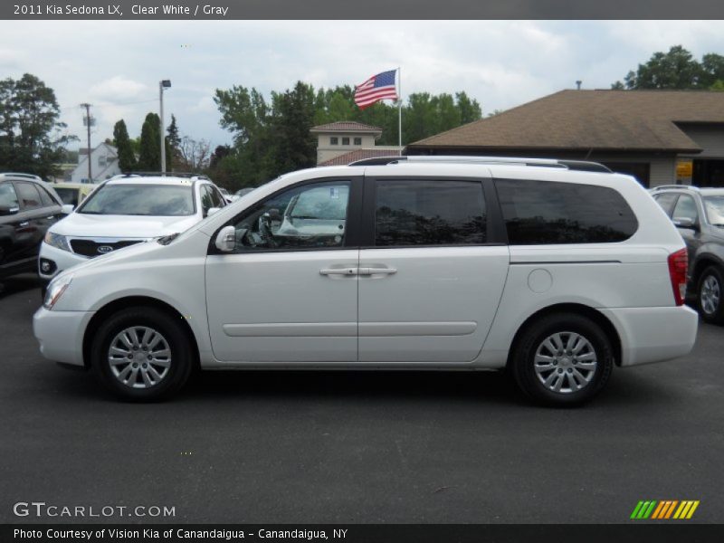 Clear White / Gray 2011 Kia Sedona LX