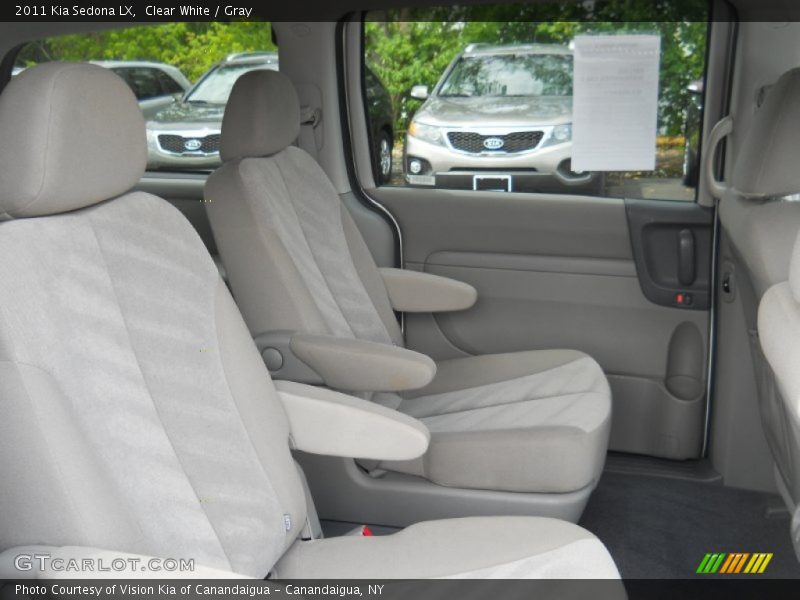 Clear White / Gray 2011 Kia Sedona LX