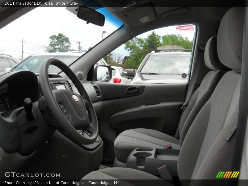 Clear White / Gray 2011 Kia Sedona LX