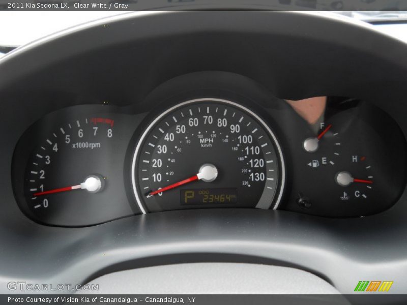 Clear White / Gray 2011 Kia Sedona LX