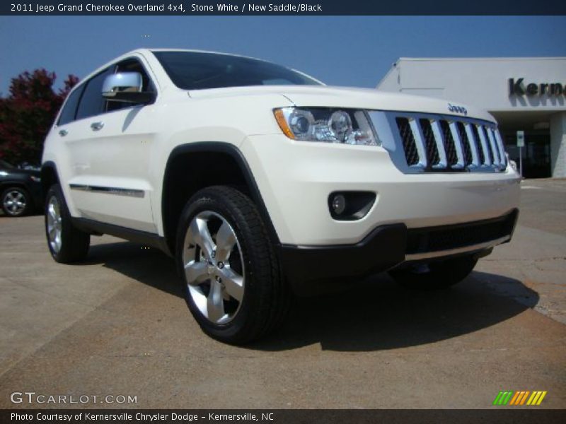Stone White / New Saddle/Black 2011 Jeep Grand Cherokee Overland 4x4
