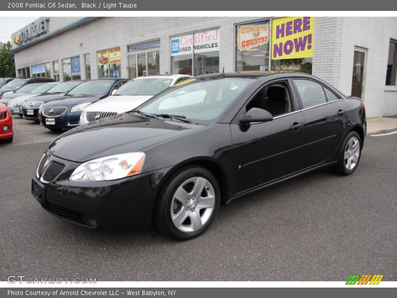 Black / Light Taupe 2008 Pontiac G6 Sedan