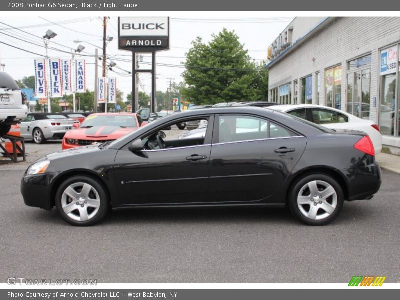 Black / Light Taupe 2008 Pontiac G6 Sedan