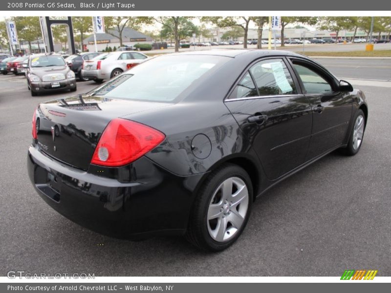 Black / Light Taupe 2008 Pontiac G6 Sedan