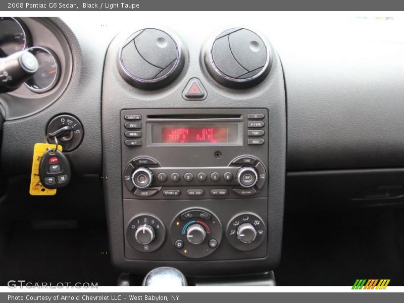 Black / Light Taupe 2008 Pontiac G6 Sedan