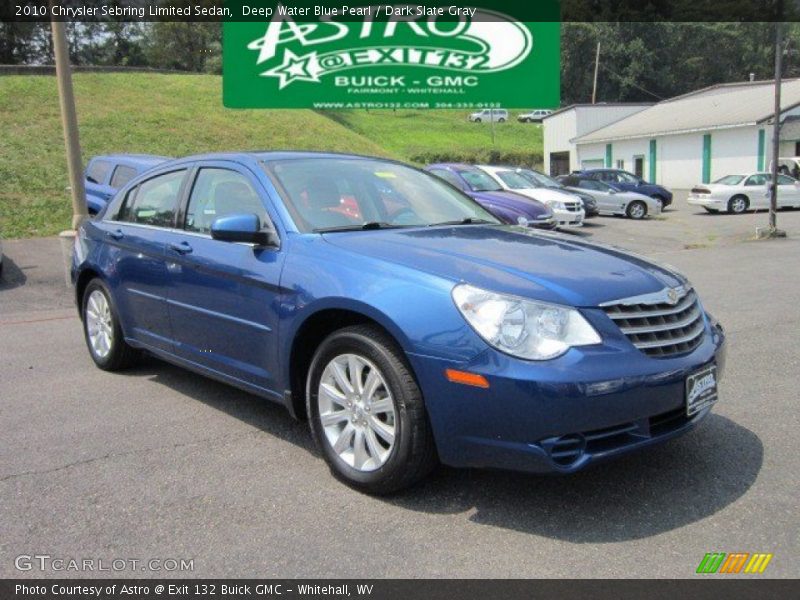 Deep Water Blue Pearl / Dark Slate Gray 2010 Chrysler Sebring Limited Sedan