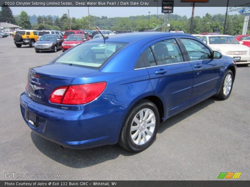 Deep Water Blue Pearl / Dark Slate Gray 2010 Chrysler Sebring Limited Sedan