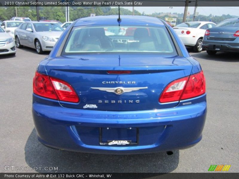 Deep Water Blue Pearl / Dark Slate Gray 2010 Chrysler Sebring Limited Sedan