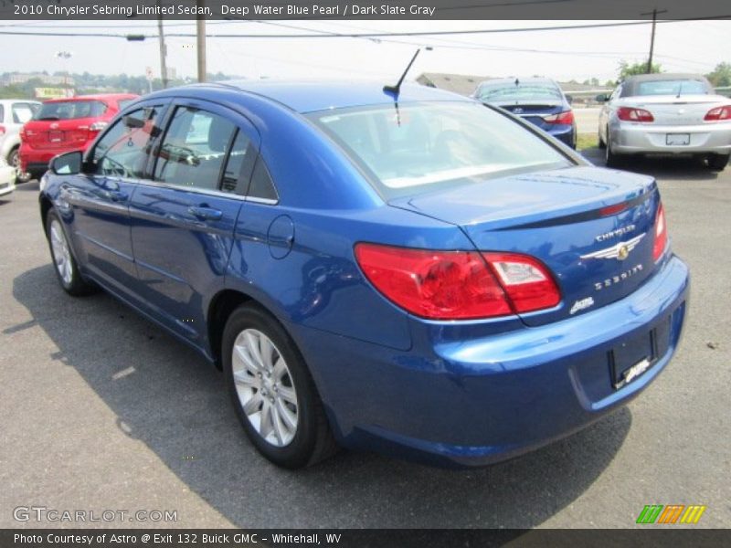 Deep Water Blue Pearl / Dark Slate Gray 2010 Chrysler Sebring Limited Sedan