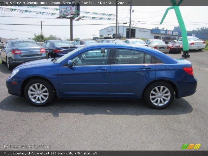 Deep Water Blue Pearl / Dark Slate Gray 2010 Chrysler Sebring Limited Sedan