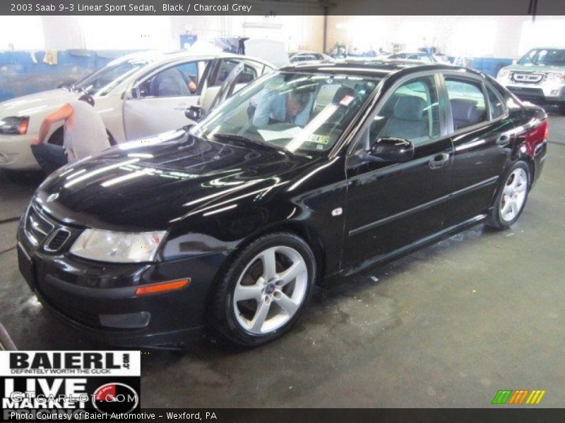 Black / Charcoal Grey 2003 Saab 9-3 Linear Sport Sedan