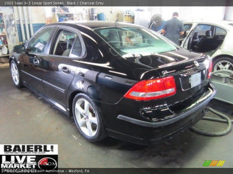 Black / Charcoal Grey 2003 Saab 9-3 Linear Sport Sedan