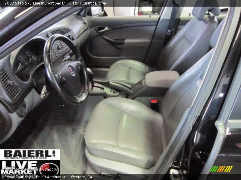 Black / Charcoal Grey 2003 Saab 9-3 Linear Sport Sedan
