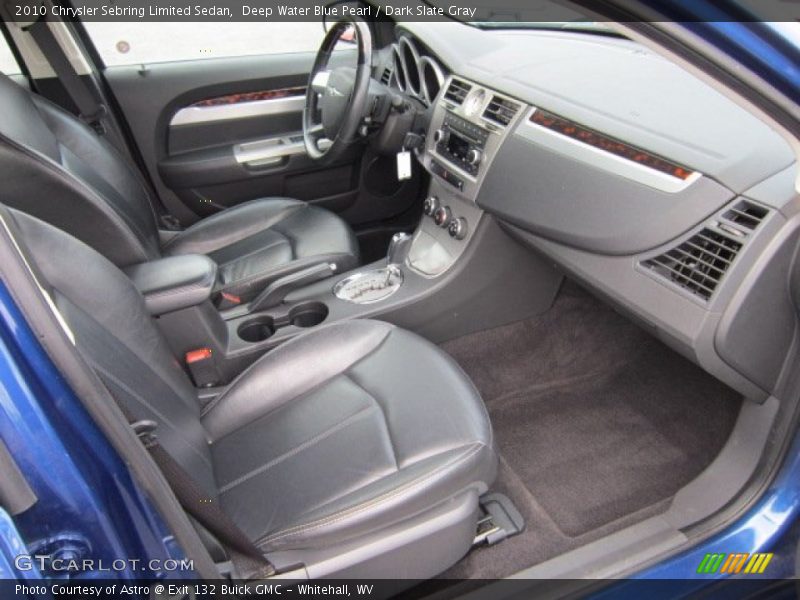 Deep Water Blue Pearl / Dark Slate Gray 2010 Chrysler Sebring Limited Sedan