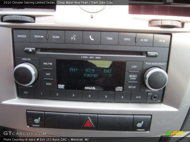 Deep Water Blue Pearl / Dark Slate Gray 2010 Chrysler Sebring Limited Sedan