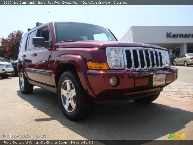 Red Rock Crystal Pearl / Dark Slate Gray/Light Graystone 2009 Jeep Commander Sport