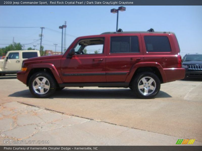 Red Rock Crystal Pearl / Dark Slate Gray/Light Graystone 2009 Jeep Commander Sport