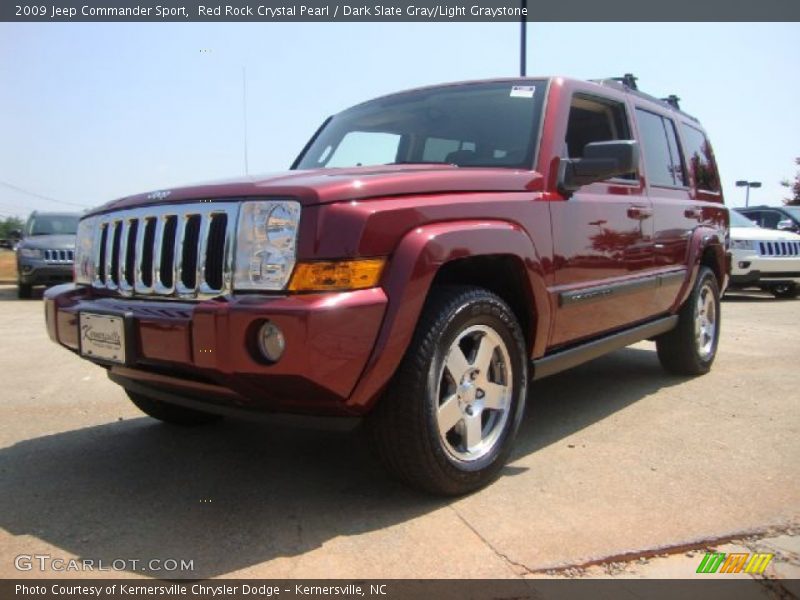 Red Rock Crystal Pearl / Dark Slate Gray/Light Graystone 2009 Jeep Commander Sport
