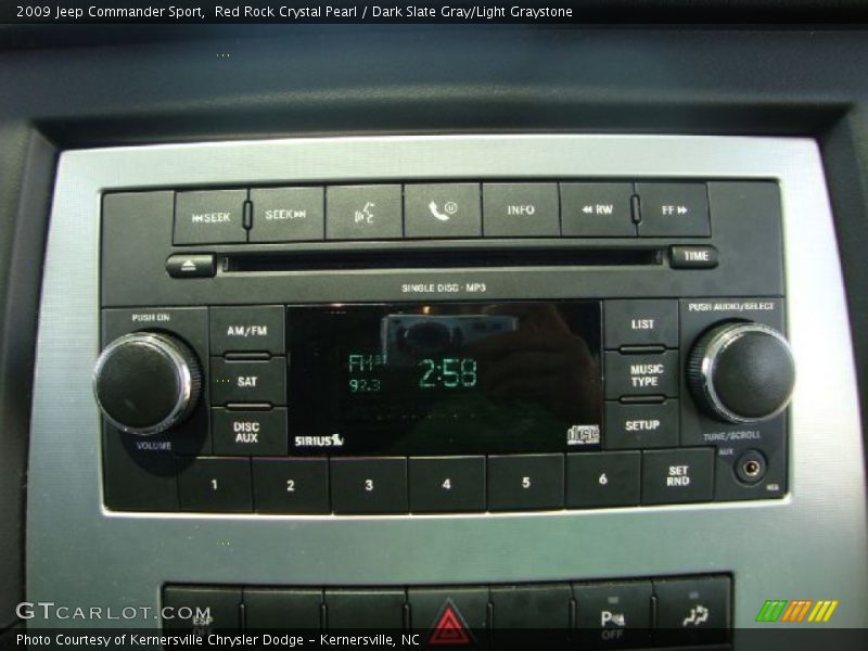 Red Rock Crystal Pearl / Dark Slate Gray/Light Graystone 2009 Jeep Commander Sport