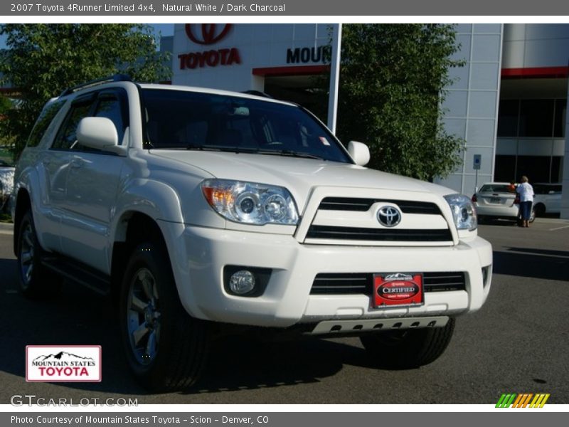 Natural White / Dark Charcoal 2007 Toyota 4Runner Limited 4x4