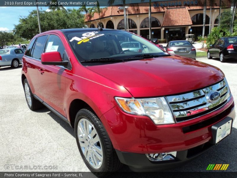 Red Candy Metallic / Camel 2010 Ford Edge Limited