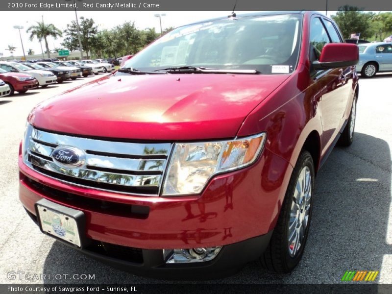 Red Candy Metallic / Camel 2010 Ford Edge Limited