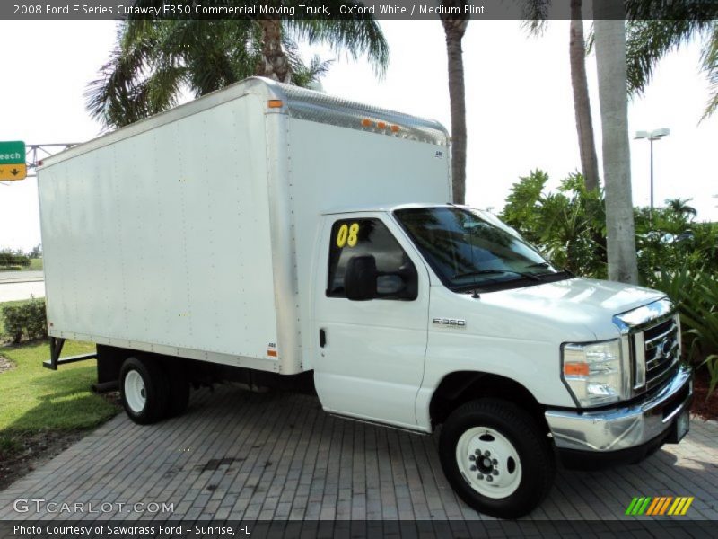  2008 E Series Cutaway E350 Commercial Moving Truck Oxford White