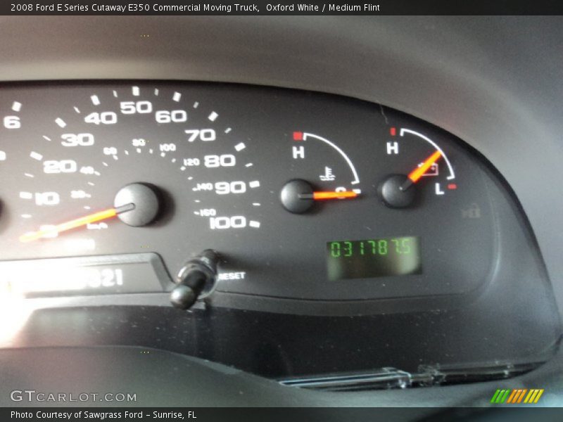 Oxford White / Medium Flint 2008 Ford E Series Cutaway E350 Commercial Moving Truck