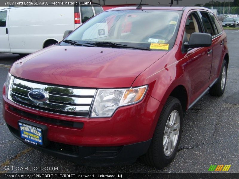 Redfire Metallic / Camel 2007 Ford Edge SE AWD