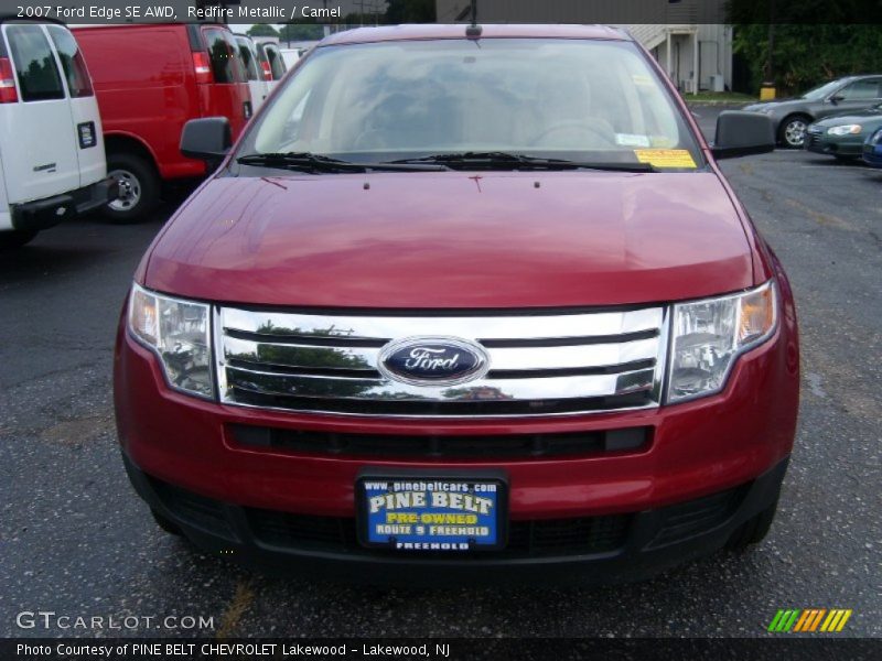 Redfire Metallic / Camel 2007 Ford Edge SE AWD