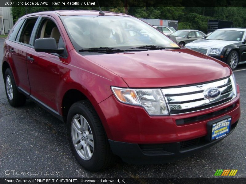 Redfire Metallic / Camel 2007 Ford Edge SE AWD