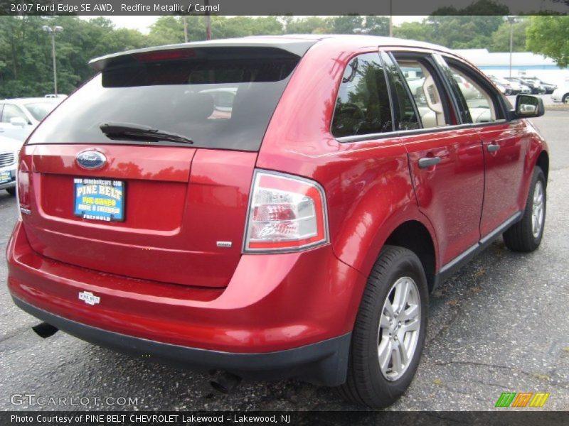 Redfire Metallic / Camel 2007 Ford Edge SE AWD