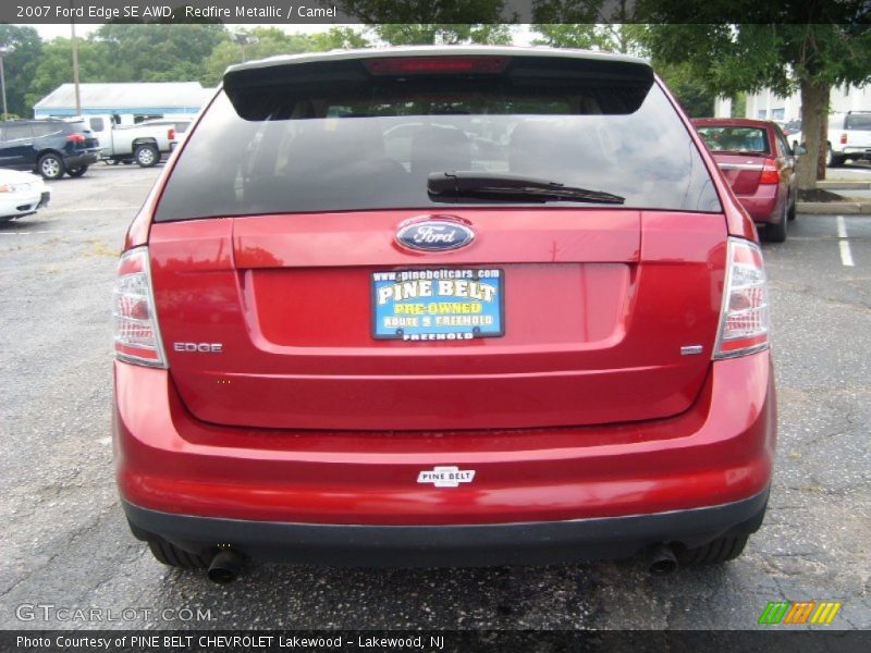 Redfire Metallic / Camel 2007 Ford Edge SE AWD