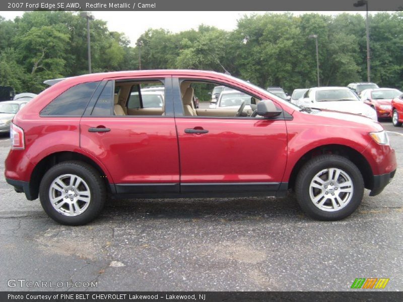 Redfire Metallic / Camel 2007 Ford Edge SE AWD