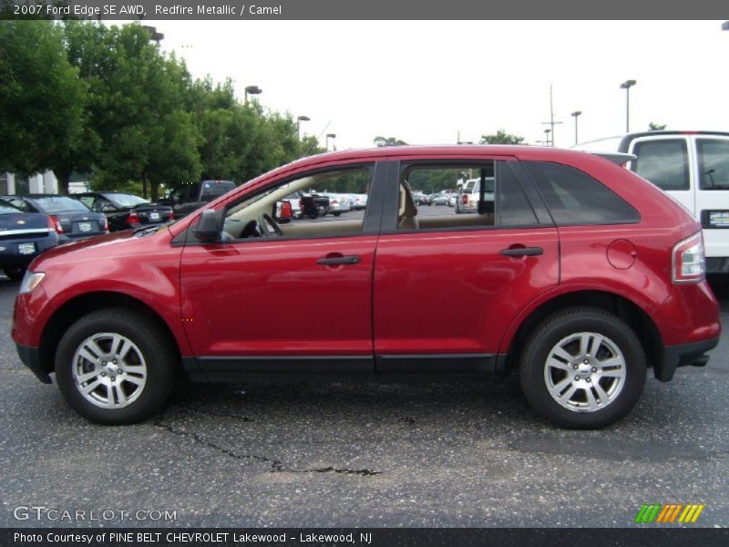Redfire Metallic / Camel 2007 Ford Edge SE AWD